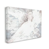 Stupell Industries Leteći anđeo Žena veličanstvena slika slika galerija zamotana platna za tisak zidne umjetnosti,