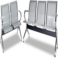 Kinbor stolice za goste s 5 sjedala uredski namještaj stolica za čekanje na recepciji klupa u zračnoj luci čelični
