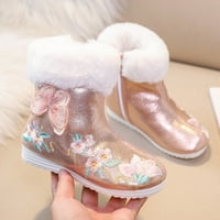 KALI_STORE ROCK za djevojčice Dječaci snijeg topli čizme Zimske čizme Slip na cipelama A, 9.5
