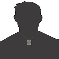 Muški privjesak za žetone s logotipom od kovanog nehrđajućeg čelika, 22