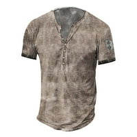 Odjeća Muška modna majica s vezenim kratkim rukavima u srebrnoj boji 4 inča