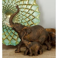 11 11 skulptura smeđeg slona od polistonea