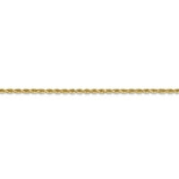 Ogrlica od žutog zlata od 14 karata, lanac od užeta s dijamantnim rezom