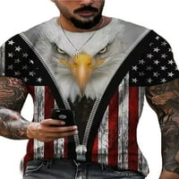 ; Muška modna ljetna majica s mišićima Vintage vrećasta Bluza radni pulover sa životinjskim printom 5 inča