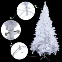 7ft PVC lažni stalak za božićno drvce u zatvorenom i na otvorenom bijeli