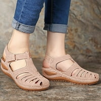 CLLIOS sandale Žene Drvano ljeto zatvorenih nožnih prstiju sandale vintage casual šuplje ortopedske cipele udobna