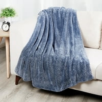Mekana melange deka od vafla s baršunastim plišanim runom dvoslojni reverzibilni rt, 50 60