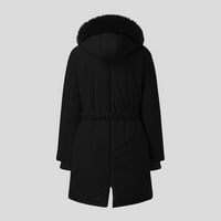 Baberdicy žene plus veličina dnevna zimska kaputa ovratnik dugih rukava jakna vintage zgusnica jakna topla kapuljača