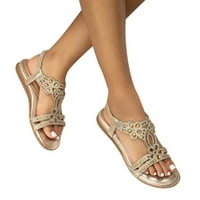 Udobne ženske sandale s elastičnim remenom za gležanj, Ležerne cipele za plažu u boemskom stilu, moderne Ležerne