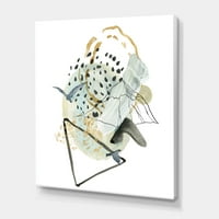 DesignArt 'Mountain Bird s Gouacheom od apstraktnog krajolika' Moderni platno zidne umjetničke tiska