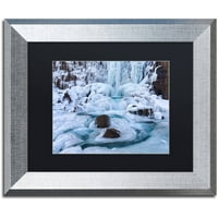 Zaštitni znak likovna umjetnost Frosty Falls platno umjetnost Michaela Blanchette Photography Black Matte, Silver