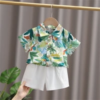Ležerni setovi odjeće za dječake od 0 do 12 godina dječja havajska ljetna odjeća majica s printom Top kratke hlače
