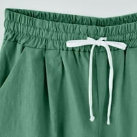 Ženske kratke hlače za žene, ženske ljetne pamučne hlače visokog struka s printom, kratke hlače Plus veličine,