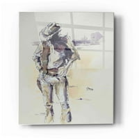 Epska umjetnost 'skica' Oscara Alvareza Pardo, akrilna staklena zidna umjetnost, 24 x36