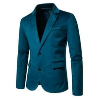 Blazer jakne za muškarce, blazer za poslovni posao, jakna s prorezom straga, Blazer, plava