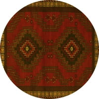 Tradicionalne perzijske prostirke u žutoj boji koje se mogu prati u perilici rublja, tvrtke Airbender, okruglog