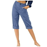Ljetne hlače za žene, ženske Capri gamaše visokog struka, sportske gamaše za vježbanje, pripijene hlače