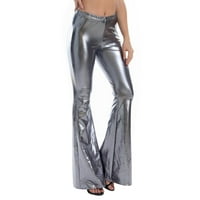 Azrian Womens Fall modne hlače zazor, ženski noćni klub u stilu hlača s više obojenih rastezanja mikro rastezanje