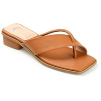 Kolekcija Journee Womens Mina Tru Comfort Flap Flip Flop nisko blok sandale pete