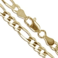 10k žuto zlato Čvrsta figura Link Ogrlica 24 nakit ženski unisex