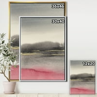 DesignArt 'Pink Shabby Storm II' Shabby Chic Framed Canvas