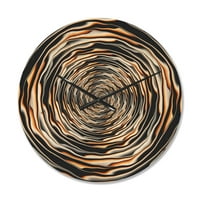 DesignArt 'Fraktalno spiralno rotiranje' Moderni drveni zidni sat