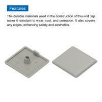 Standardna plastična kvadratna aluminijska ekstruzijska krajnja kapica siva 40x kolica, nosač za riblje, stalak