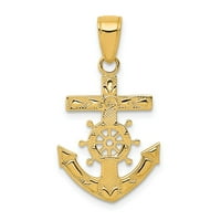 Prekrasan privjesak od 14 karatnog mornarskog križa