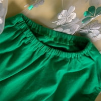 Odjeća za djevojčice na Dan svetog Patrika jednobojni vrhovi dugih rukava za djevojčice tiskana suknja od tila