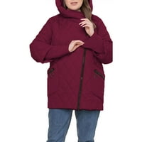Popularni jesensko-zimski kaputi za žene Plus size zimska odjeća topli kožni pamučni kaput s kapuljačom jakna
