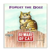Stupell Industries zaboravljaju psa smiješne mačke crtane zidne ploče za kućne ljubimce Gary Patterson