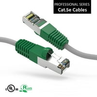 1ft cat.5e zaštićeni crossover kabel siva žica zelena kabela za kabel za noge Gigabit LAN Network kabel RJ Velika