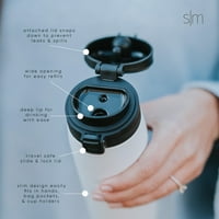 Jednostavna moderna 16oz Kona putnička šalica s poklopcem s poklopcem - Thermos Cup Cup Vacuum izolirana tikvica