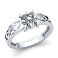 Autentični muški klasični zaručnički prsten za godišnjicu s 3 4-inčnim okruglim dijamantom u jednom komadu ružičastog,