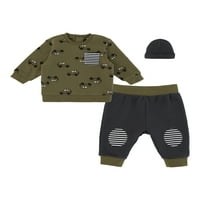 Petit Lem Baby Boy Outfit Set s šeširom, veličinama mjeseci- mjeseci