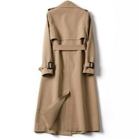 Trench Windbreaker Outerska odjeća FIT WOMAN Žene solidne duge kapute tanke jakne za ženski kaput Tvrke Ženske