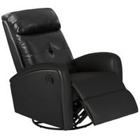 Naslonjač za sjedalo u stilu sjedala u obliku crne lijepljene kože