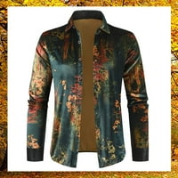 Hunpta majice za muškarce modno jesen jesenska zima ležerna tiskana majica s dugim rukavima bluze