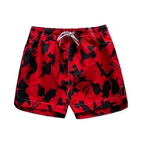 Pxiakgy kratke hlače za žene na otvorenom za brzo sušenje plivanja s pet točaka kratke hlače crvene + 3xl