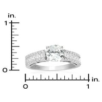 Zaručnički prsten od 4 karata, ovalni i kvadratni imitirani dijamant, izrađen od srebra, najbolji je poklon za