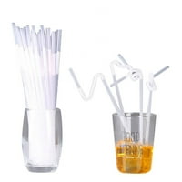 Fleksibilne plastične slamke za piće, dodatno duge šarene jednokratne zabrane lakat za zabavu Fancy slamke