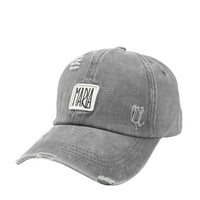 Klasična jednostavna pamučna bejzbolska kapa s vezenim slovima, podstavljeni šešir za tatu podesive veličine,
