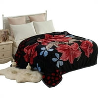 Plišana pokrivač za krevet na runu, meka, reverzibilna topla deka kraljica 77 x87