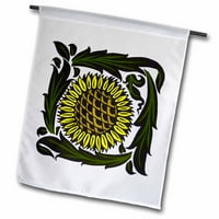 3dose umjetnost i zanat stil biljke suncokreta - vrtna zastava, by