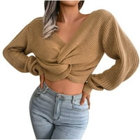 Džemperi za čišćenje žena plus ženska moda moda casual šareni dugi rukav od ramena pletenica džemper džemper bljesak