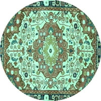 Tradicionalni tepisi u tirkizno plavoj boji, 4' okrugli