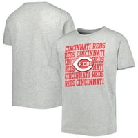 Mladi siva Cincinnati Reds Ponovite majicu logotipa