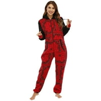 Adciicd pidžama klupska odjeća ženska plišana noćna odjeća s kapuljačama s kapuljačom pijamas pijamas Rompers