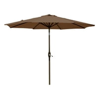FT Patio Umbrella W okrugla baze za smolu uključeno za vanjsku nijansu, kavu