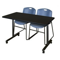 Pokretni stol za vježbanje u A-listi sa stolicama koje se mogu slagati u A-listi
